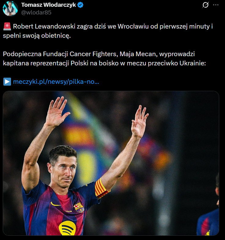Lewy DOTRZYMA SŁOWA! Oto co wydarzy się PRZED MECZEM z Ukrainą!